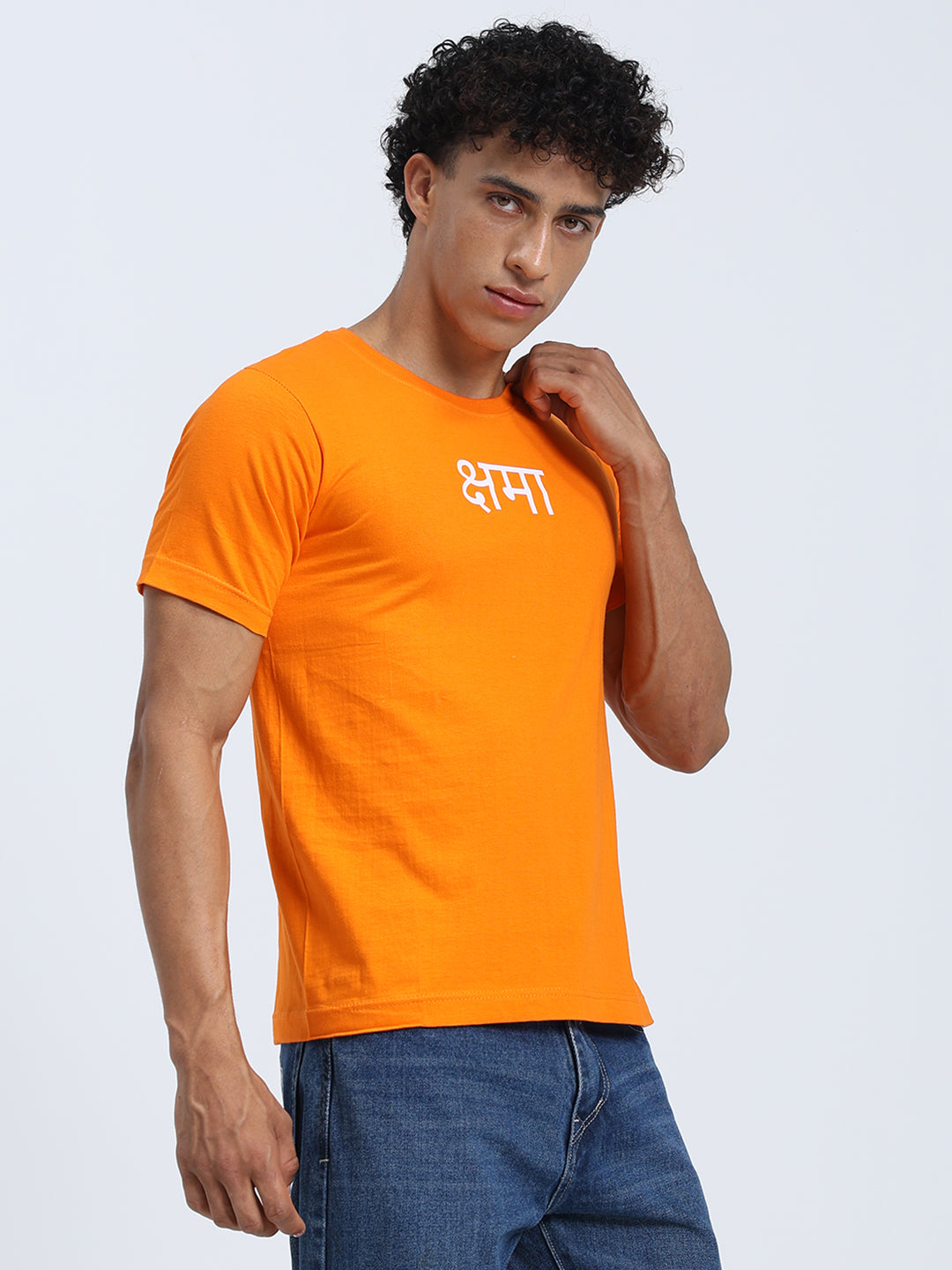 Shama Print Regular Fit Round Neck Cotton T-Shirt for Men & Women