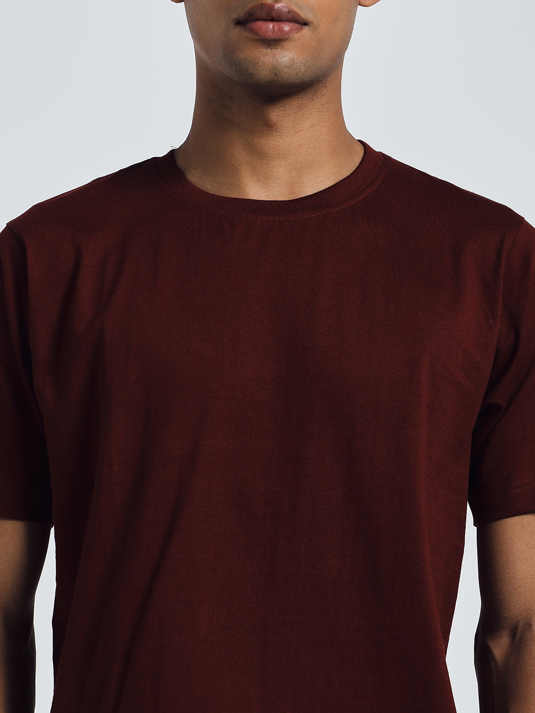 Maroon Regular Fit Cotton T-Shirt – Funny & Bold Hindi Print