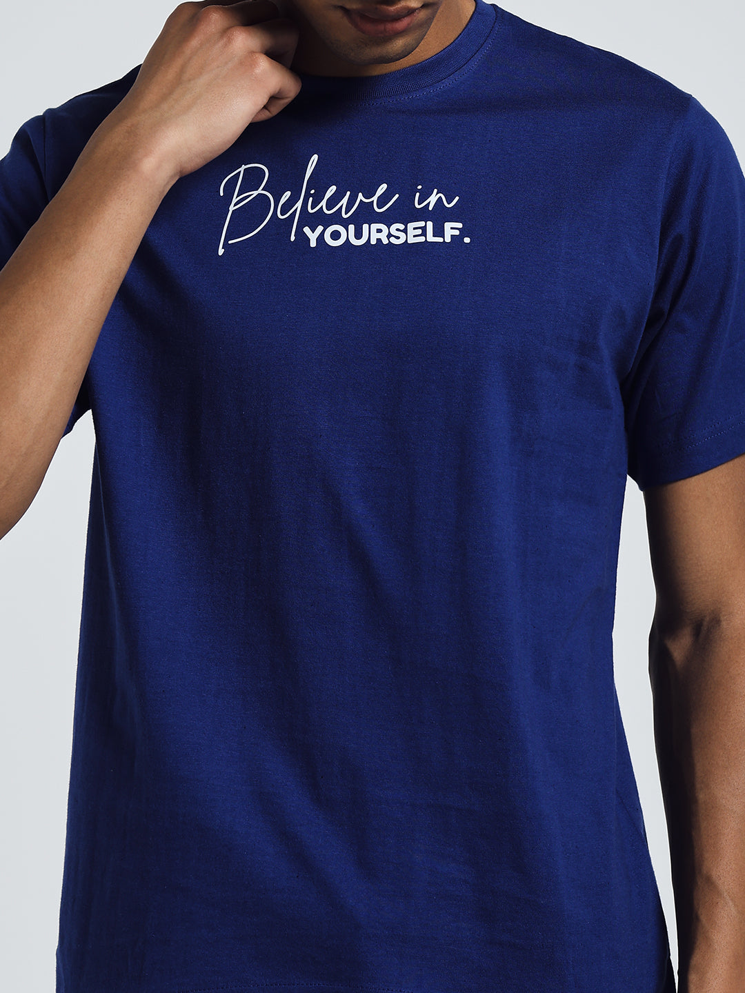 Combo Pack – Blue & Black Regular Fit Round Neck Cotton T-Shirts for Men & Women